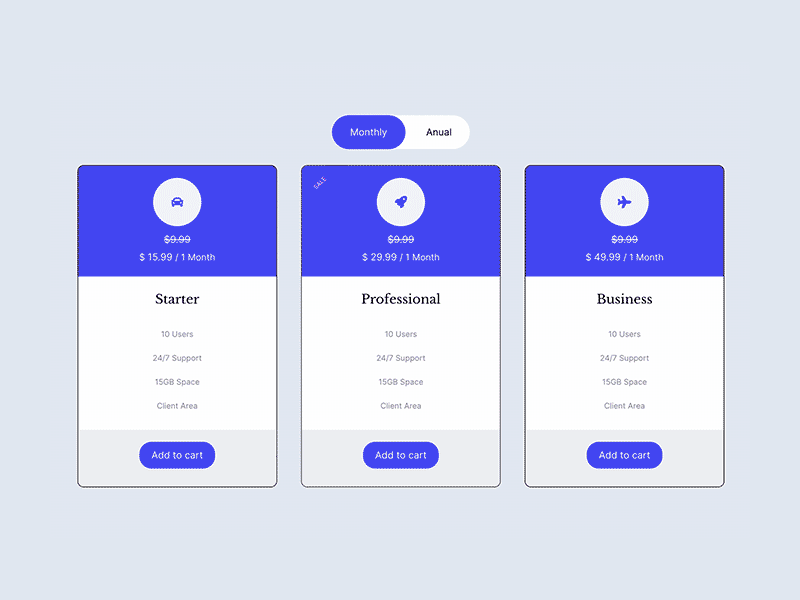 content toggle